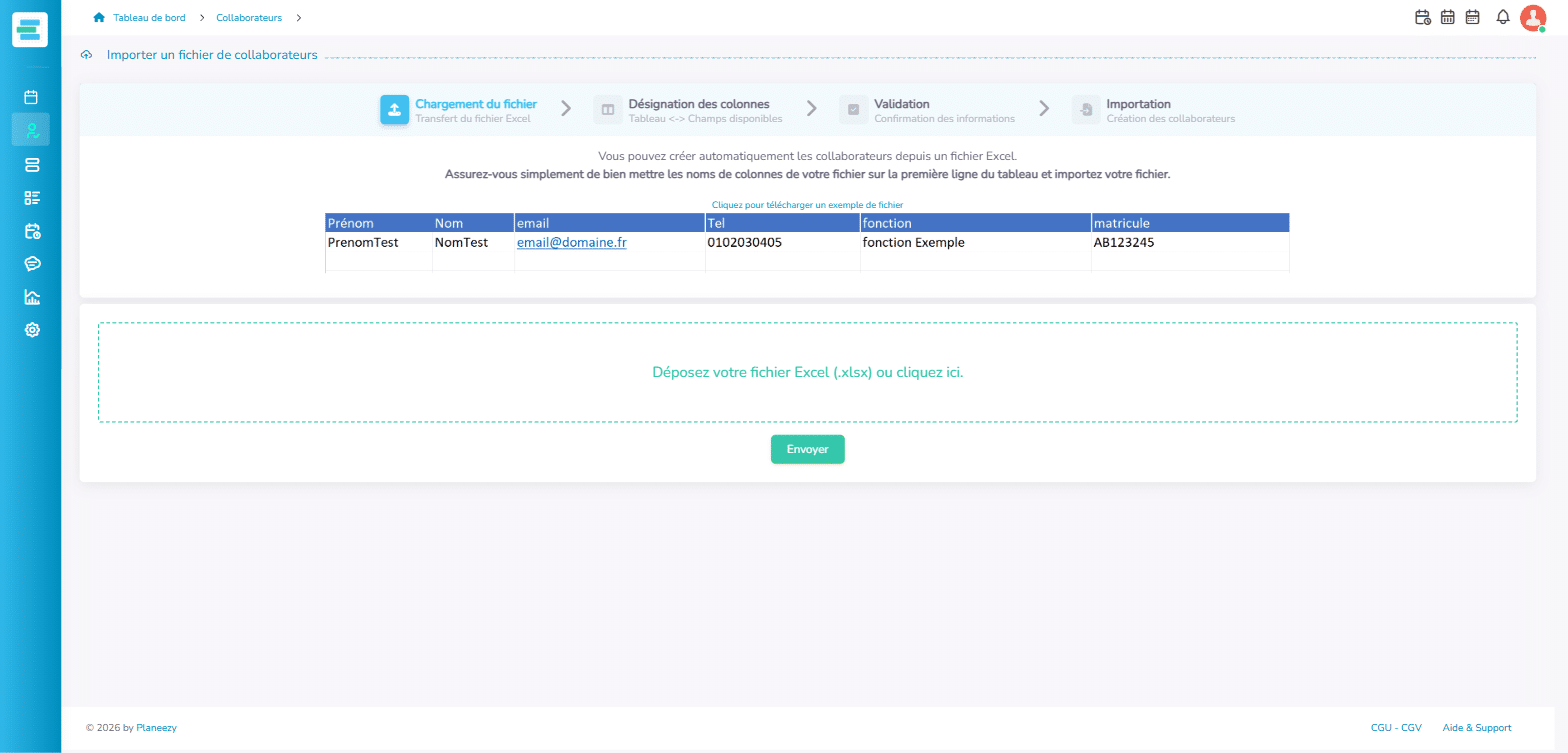 L'assistant d'import Excel en quatre étapes