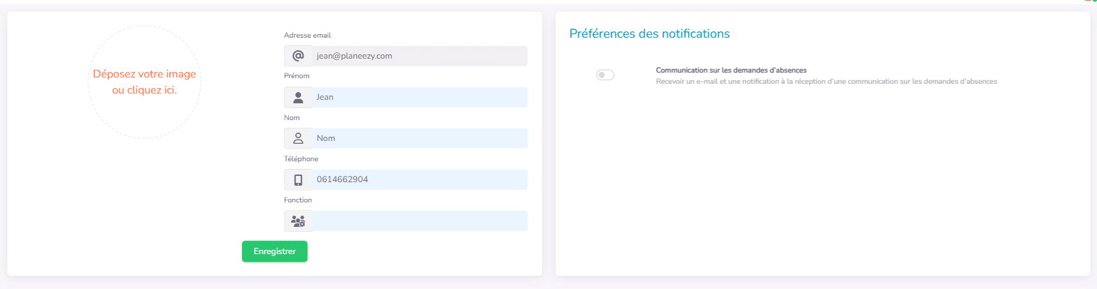 Les préférences de notifications dans Mon profil