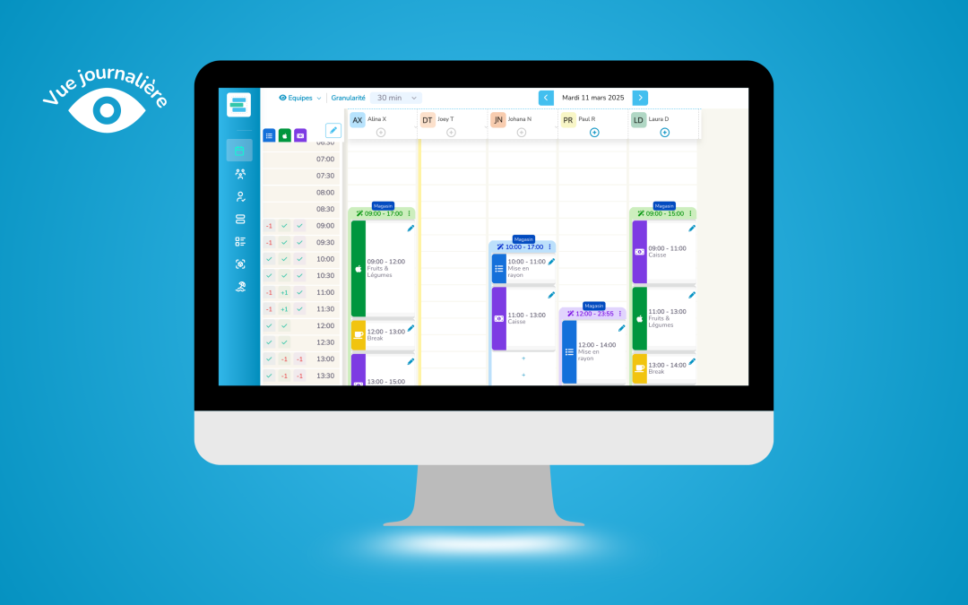 Simplifiez votre gestion d’équipe avec la nouvelle vue journalière de Planeezy
