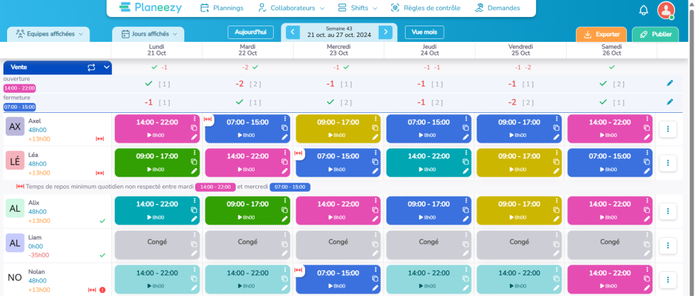 Comment faire un planning du personnel ? - Planeezy